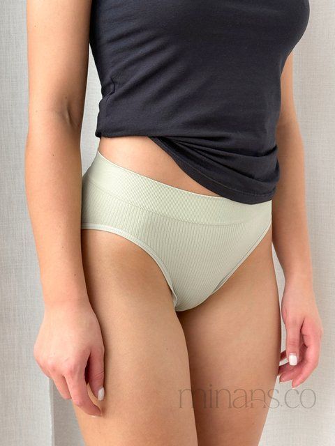 Сліпи Hana в рубчик, висока посадка S/M, Салатовий 00790-LIME-SM фото